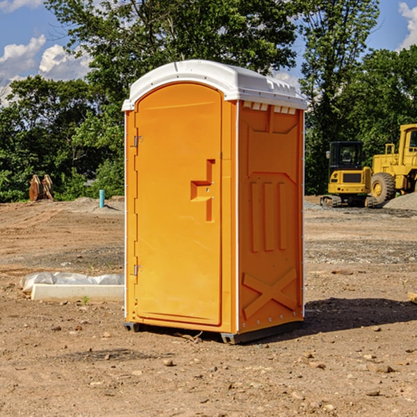 how often are the portable toilets cleaned and serviced during a rental period in Mertens Texas